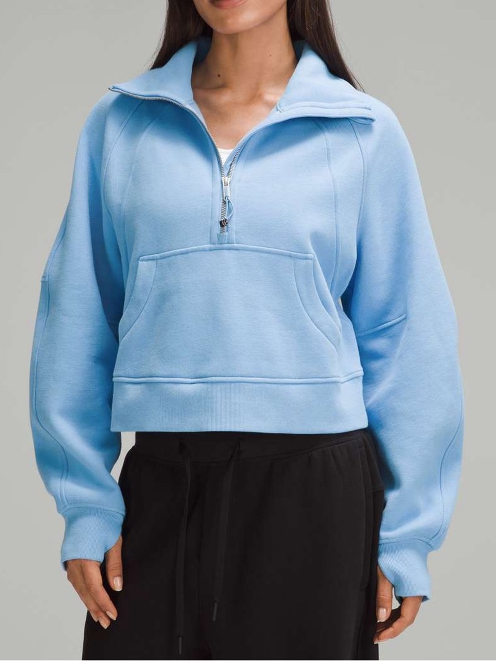 Lululemon Scuba Oversized Funnel-Neck Half Zip Size XS/S Aero Blue